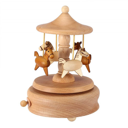 The Holiday Aisle® Products Classical Music Box, Art Music Box, Wooden Vintage Music Box, Home